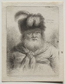 Old Man in a Fur Hat. Creator: Georg Friedrich Schmidt (German, 1712-1775)