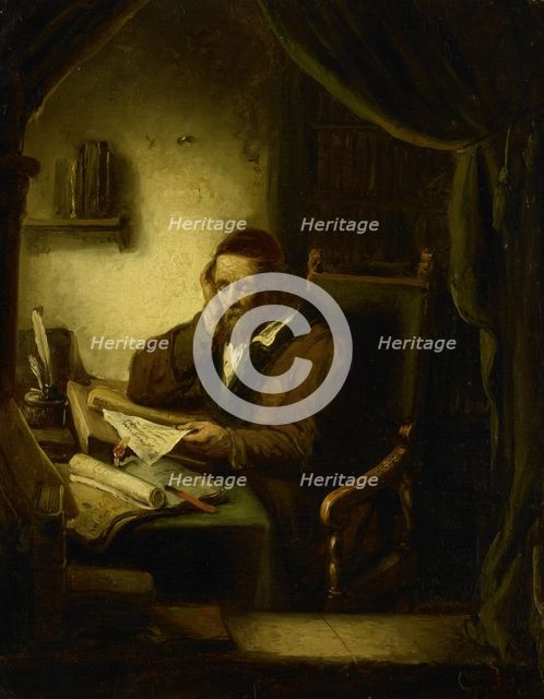 Old Man in his Study, 1833. Creator: George Gillis Haanen.