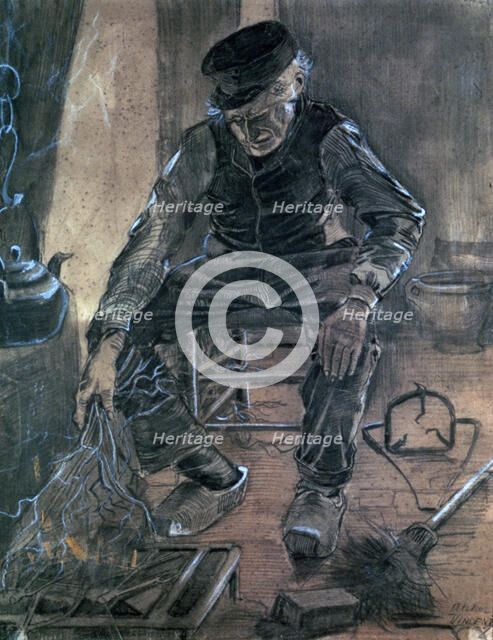 'Old Man Kindling Wood', 1881. Artist: Vincent van Gogh