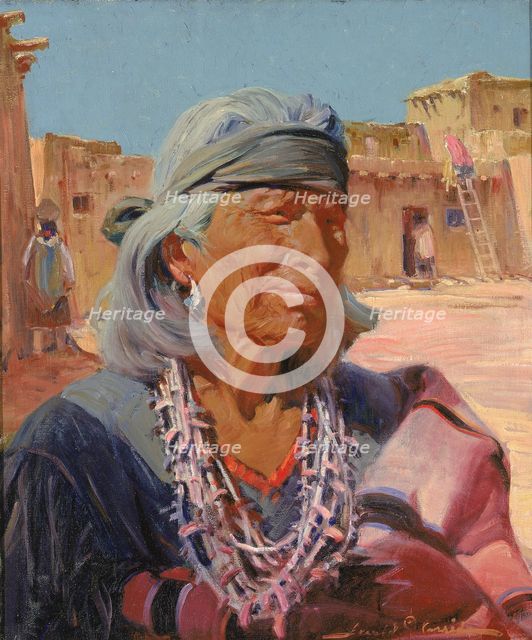 Old Man of Zuni, High Priest (Cacique), 1924. Creator: Gerald Cassidy.