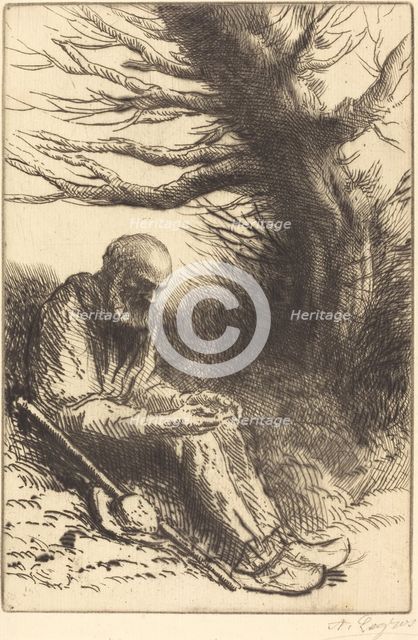 Old man, Old Tree (Vieil homme, vieil arbre). Creator: Alphonse Legros.