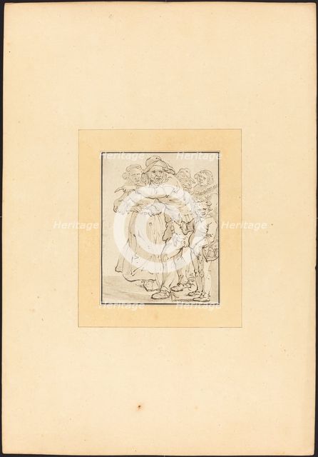 Old Man Pointing to the Left, 1780. Creator: Maria Catharina Prestel.