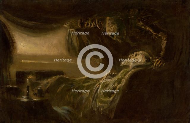 Old Man's Death. Death of the Painter's Father, 1890-1900. Creator: Ladislav Mednyanszky.