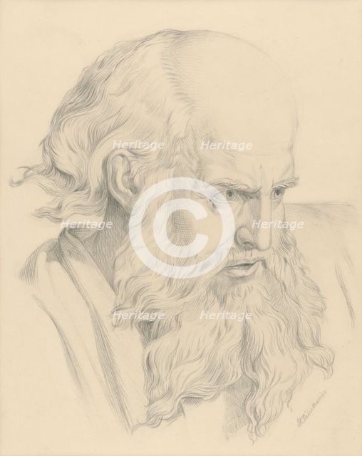 Old man's head, 1879. Creator: Vojtech Klimkovic.