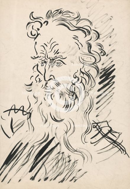 Old man's head, 1940 onwards. Creator: Arnold Peter Weisz-Kubincan.