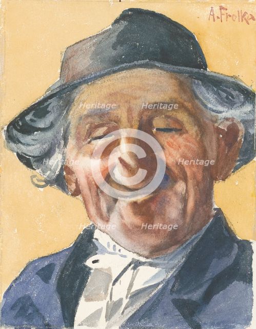Old man's head, 1905-1925. Creator: Anton Frolka.