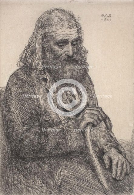 Old Man, Seated, 1910. Creator: Ernest Haskell.
