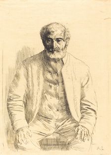 Old man seated (Vieillard assis). Creator: Alphonse Legros