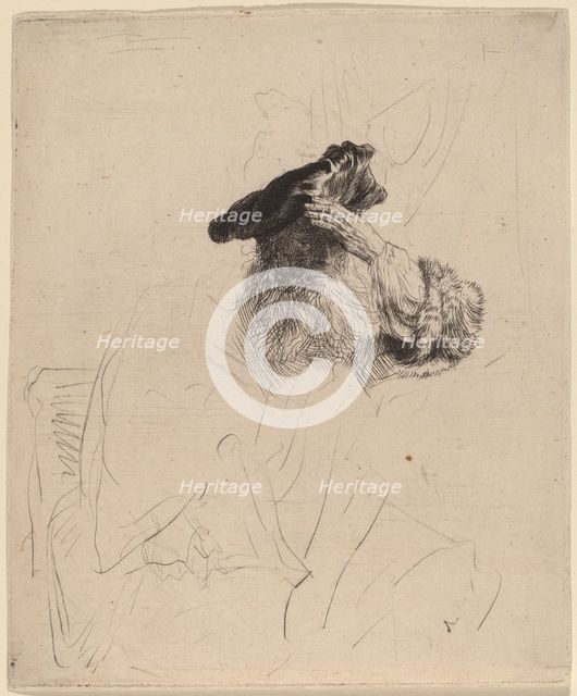 Old Man Shading His Eyes with His Hand, c. 1639. Creator: Rembrandt Harmensz van Rijn.