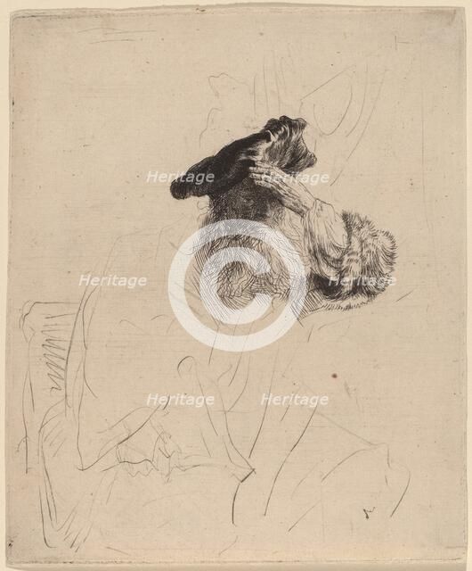 Old Man Shading His Eyes with His Hand, c. 1639. Creator: Rembrandt Harmensz van Rijn.