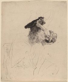 Old Man Shading His Eyes with His Hand, c. 1639. Creator: Rembrandt Harmensz van Rijn