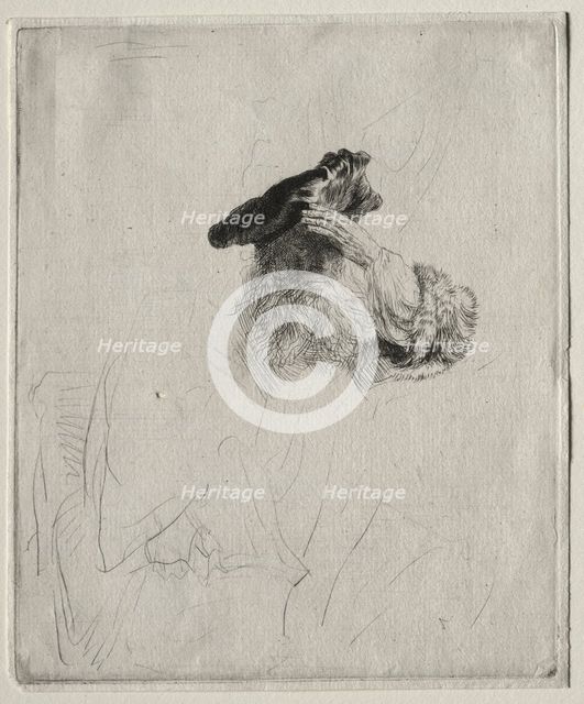Old Man Shading his Eyes with His Hand, c. 1639. Creator: Rembrandt van Rijn (Dutch, 1606-1669).