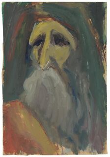 Old man's head with a beard, 1940/1944. Creator: Ján Novák