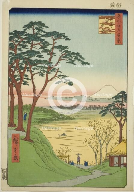 Old Man's Teahouse, Meguro (Meguro Jijigachaya), from the series "One Hundred..., 1857. Creator: Ando Hiroshige.