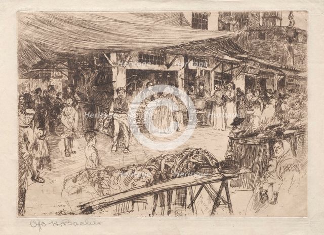 Old Market, Florence, 19th-20th century. Creator: Otto H. Bacher (American, 1856-1909).