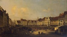 Old Market-Place in Dresden, 1751. Creator: Bernardo Bellotto