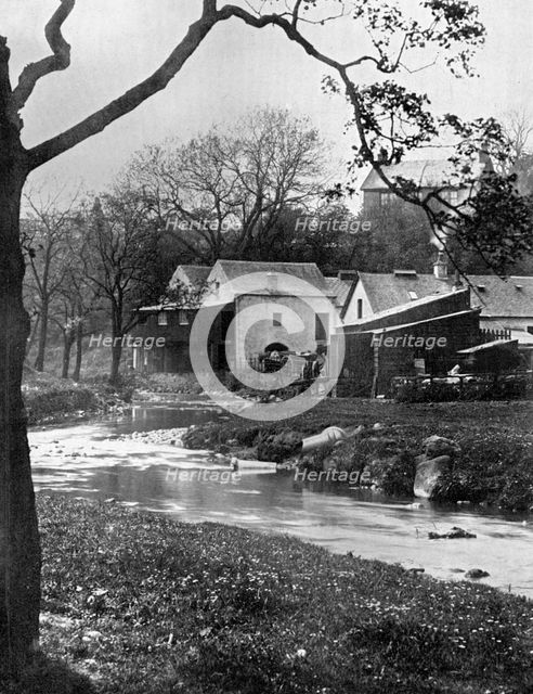 Old mill, Milngavie, East Dunbartonshire, Scotland, 1924-1926.Artist: Valentine & Sons Ltd