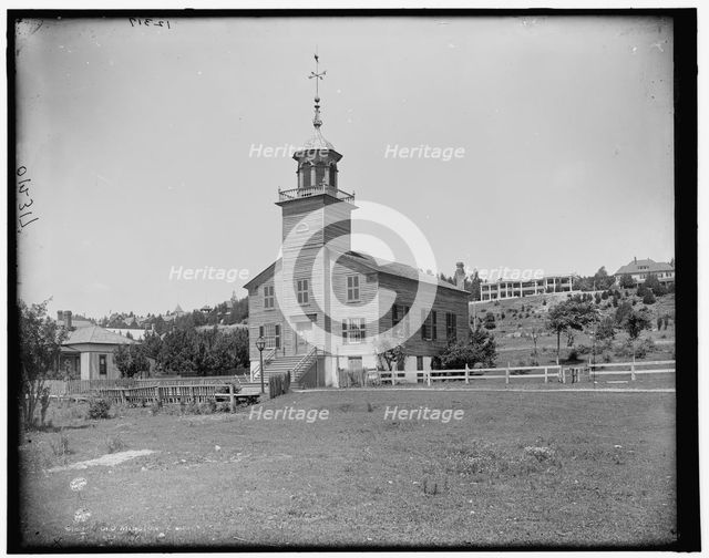 Old Mission Church, Mackinac Island, between 1890 and 1901. Creator: Unknown.