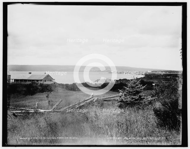 Old mission buildings, Madeline Island, c1898. Creator: Unknown.