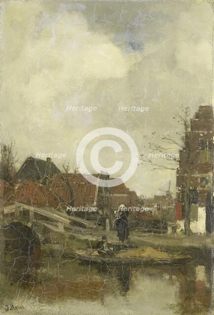 Old neighborhood on the water, 1883. Creator: Jacob Henricus Maris.