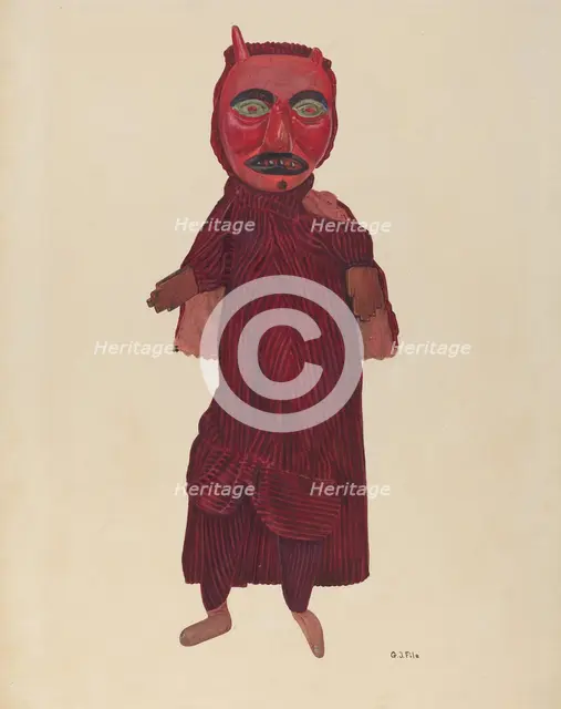 Old Nick, the Devil, c. 1937. Creator: George File.