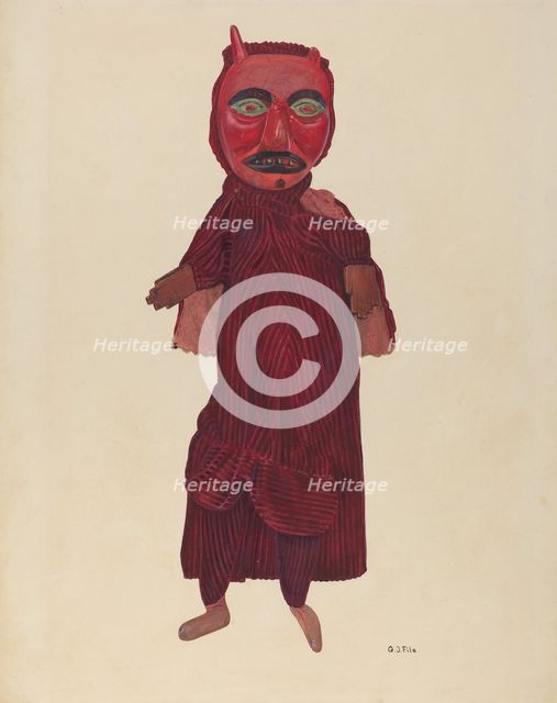 Old Nick, the Devil, c. 1937. Creator: George File.
