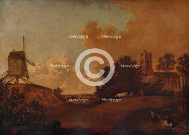 'Old Orford Church and Mill, Suffolk', c1782. Artist: John Crome.