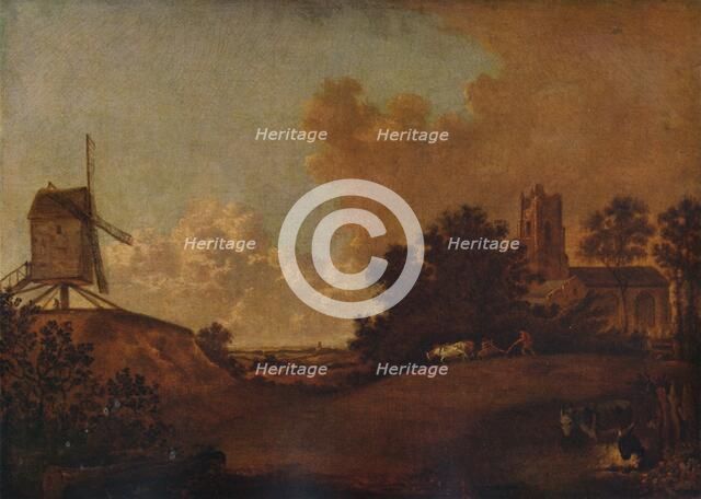 'Old Orford Church and Mill, Suffolk', c1782. Artist: John Crome.