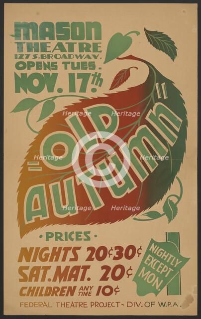 Old Autumn, Los Angeles, 1936. Creator: Unknown.