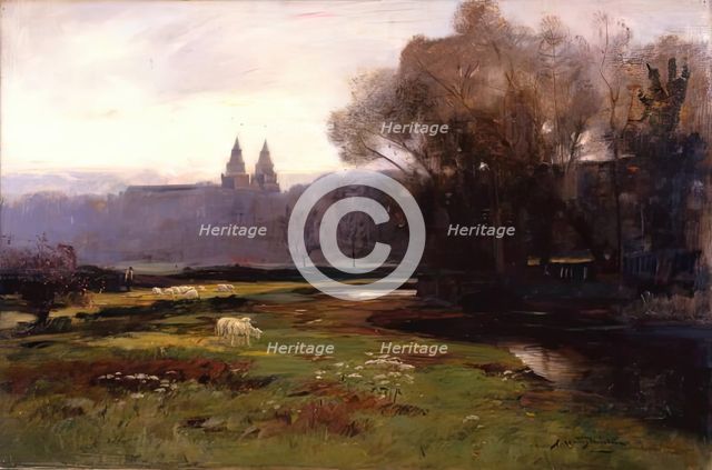 Old Aberdeen from the South-West, 1875-1899. Creator: James Coutts Michie.