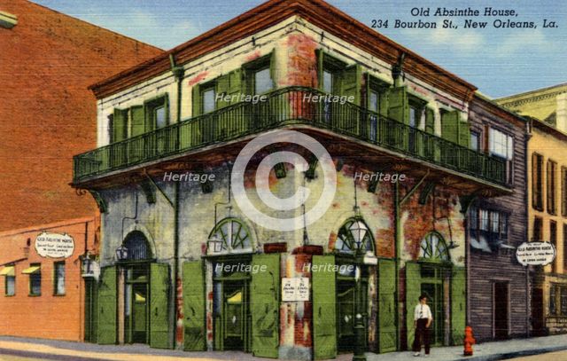 Old Absinthe House, 234 Bourbon Street, New Orleans, Louisiana, USA, 1940. Artist: Unknown