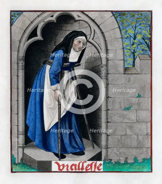 Old Age, c1480, (1843).Artist: Henry Shaw