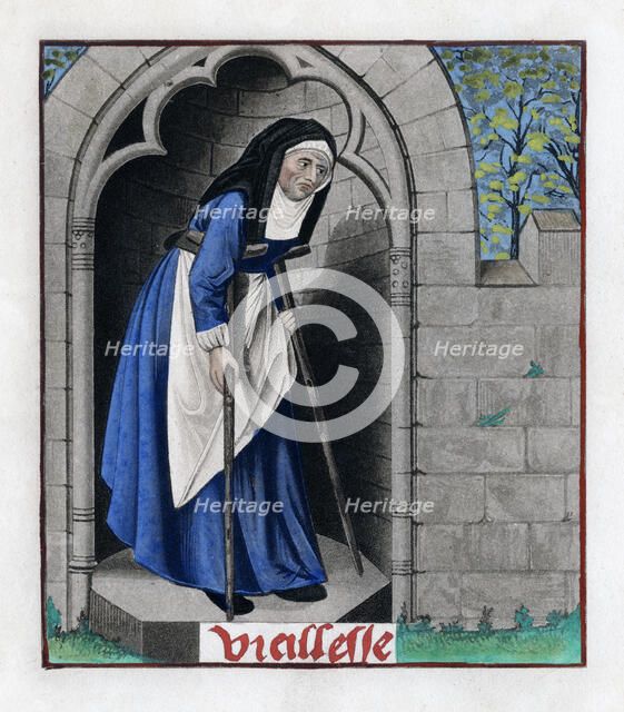 Old Age, c1480, (1843).Artist: Henry Shaw