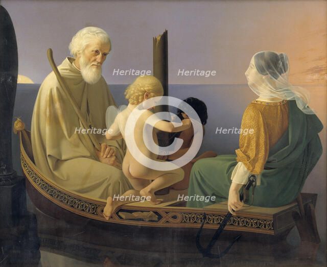 Old Age. From the series "The Four Ages of Man", 1840-1845. Creator: Blunck, Ditlev (Detlef) (1798-1854).