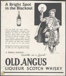 Old Angus Liqueur Scotch Whisky, 1920s
