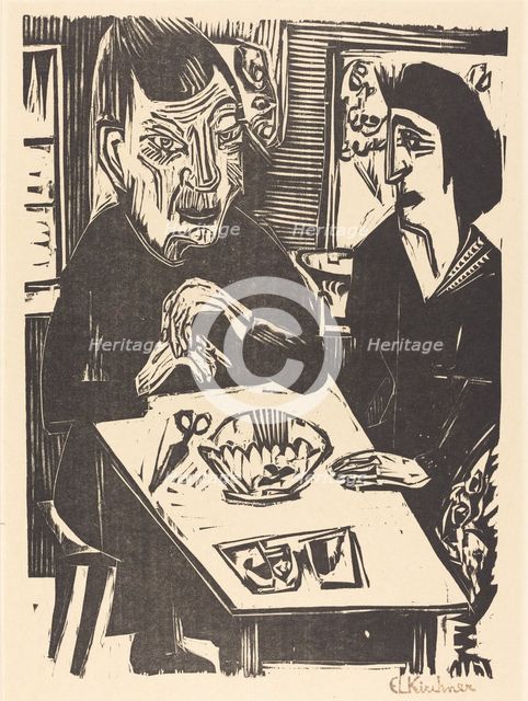 Old and Young Woman (Alte und jungere Frau), 1921. Creator: Ernst Kirchner.