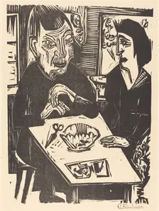 Old and Young Woman (Alte und jungere Frau), 1921. Creator: Ernst Kirchner