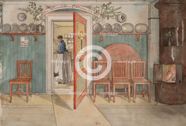 Old Anna. From A Home (26 watercolours). Creator: Carl Larsson.
