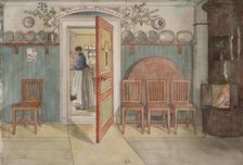 Old Anna. From A Home (26 watercolours). Creator: Carl Larsson