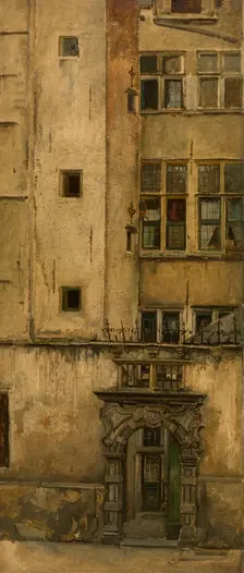 Old Antwerp Facade - Klaverbladpoortje, c1860s. Creator: Jan August Hendrik Leys