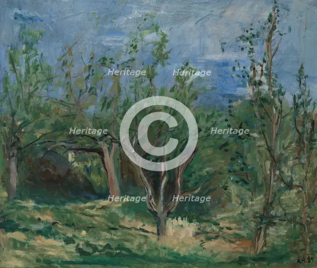 Old Apple Trees, 1929. Creator: Agnes Mannheimer Heiberg.