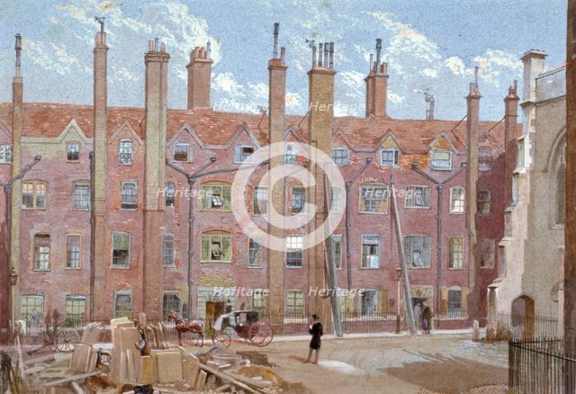 Old Buildings, Lincoln's Inn, London, 1879. Artist: John Crowther