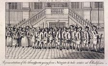Old Bailey, Newgate Prison, London, c1760. Artist: Anon
