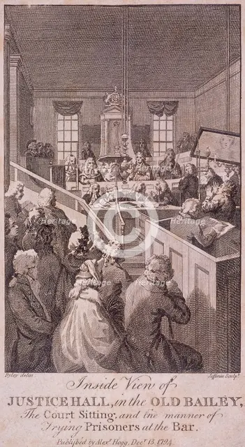 Old Bailey, Sessions House, London, 1794. Artist: Jefferies