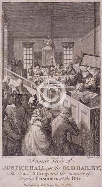 Old Bailey, Sessions House, London, 1794. Artist: Jefferies