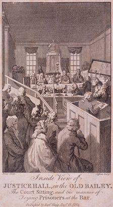 Old Bailey, Sessions House, London, 1794. Artist: Jefferies