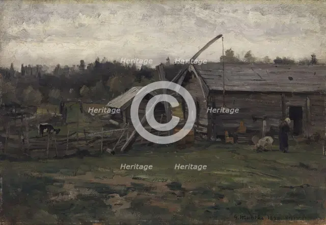Old Barn, Hedmark, 1876. Creator: Gerhard Munthe.