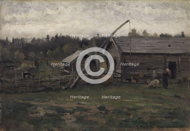 Old Barn, Hedmark, 1876. Creator: Gerhard Munthe.