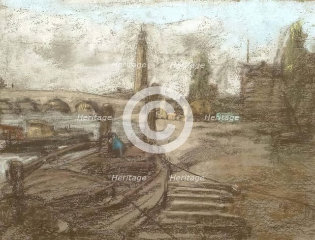 Old Barges, 1875-1899. Creator: Henry Muhrmann.