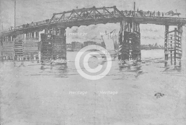 'Old Battersea Bridge', 1879, (1904). Artist: James Abbott McNeill Whistler.